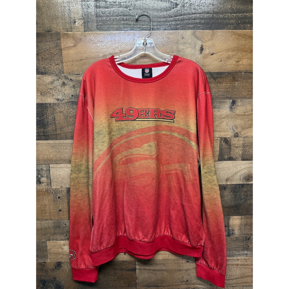 Mens NFL Team Apparel San Francisco 49ers Crewneck Sweatshirt Large